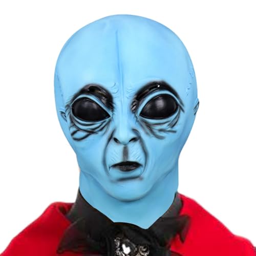 Buerfu Alien-Kopf-Requisite, realistische Halloween-Gesichtsbedeckung, Mehrzweck-Kopfrequisiten, Festival-Kostüme für , Cosplay von Buerfu