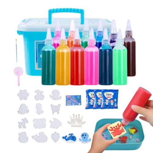 Buerfu Kreativ Set,Magischer Wasserelfe m-agic Water e-lf, Starter Set,Wassergel Spielzeug, d iy Bunte Meerestiere Spielzeug,Aqua Fairy Toy Set Für j-ungen Und Mädchen von Buerfu