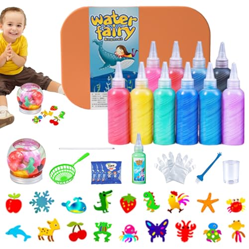 Buerfu Aqua Gelz Set, Water Art Magische Wasser-Marker, Magischer Wasserelfe m-agic Water e-lf, Aqua Fairy Toy Set Für j-ungen Und Mädchen von Buerfu