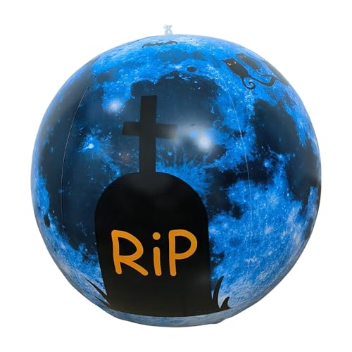 Buerfu Aufblasbarer Strandball, Halloween-Dekorationen, Strandball, aufblasbarer Ball, 60 cm, aufblasbarer PVC-Ball, Outdoor-Gartendekorationen für Themenpartys von Buerfu