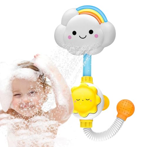 Buerfu Badespielzeug, Babypartykopf für Badewanne - Regenbogenwolke Wassersprühkopf für Baby | Süße Badewanne Kinderspielzeug für Kinder, , Mädchen, Spaß Badeziel von Buerfu