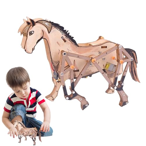 Buerfu Bauklötze Tiere - STEM Bausteine Lernspielzeug für Kinder | Schreibtisch Deko für Kinder, Holzpferd Form Montagespiel Buerfu Bauklötze Tiere - STEM Bausteine Lernspielzeug für Kinder | Schreibtisch Deko für Kinder, Holzpferd Form Montagespiel von Buerfu