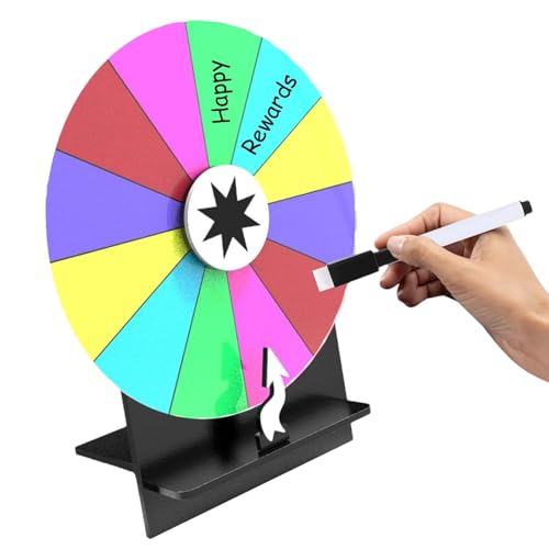 Buerfu Drehrad | 30 cm Glücksrad Drehscheibe,12 Felder Roulette Mit Whiteboard Marker Für Veranstaltungen Messen Events Buerfu Drehrad | 30 cm Glücksrad Drehscheibe,12 Felder Roulette Mit Whiteboard Marker Für Veranstaltungen Messen Events von Buerfu