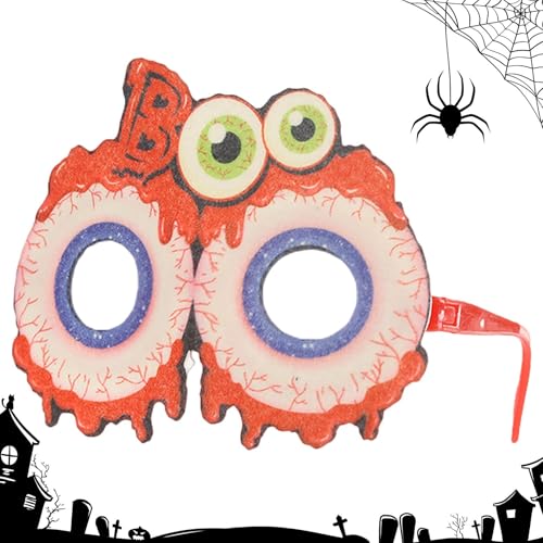 Buerfu Halloween-Fotobrillen,Halloween-Brillen für Kinder, Lustige Design-Brillen, Foto-Requisiten, Zubehör, Halloween-Cosplay-Zubehör, Party-Geschenk, Brille für Kinder, Kostüm-Zubehör, Geschenk für von Buerfu