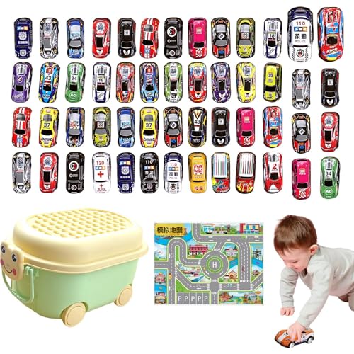 Buerfu Spielzeug zum Zurückziehen, Auto zum Zurückziehen - Spielzeug für Babys zum Zurückziehen von Fahrzeugen,Lernen, Stadt, Stadt, Auto, Straßen, Kinderspielteppich, Rückziehfahrzeug-Set für Kinder von Buerfu