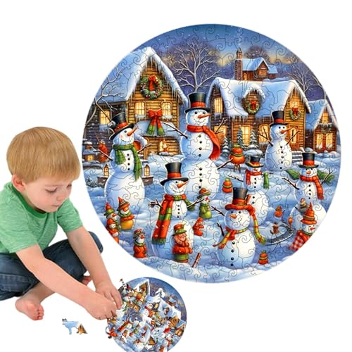 Buerfu Weihnachts-Puzzle-Spielzeug,Weihnachts-Puzzles - Lernspiel Weihnachtspuzzle - Lernpuzzlespielspielzeug, Lernpuzzlespielspielzeug für Kinder im Vorschulalter von Buerfu