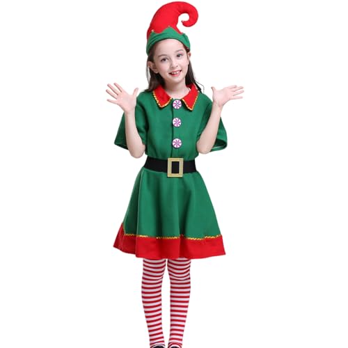 Buerfu Weihnachtselfen-Kostüm, Weihnachtsmann- -Kostüm, Urlaubsanzug für Erwachsene und Kinder, festliche Kleidung, Outfit, Cosplay-Kostüme Buerfu Weihnachtselfen-Kostüm, Weihnachtsmann- -Kostüm, Urlaubsanzug für Erwachsene und Kinder, festliche Kleidung, Outfit, Cosplay-Kostüme von Buerfu