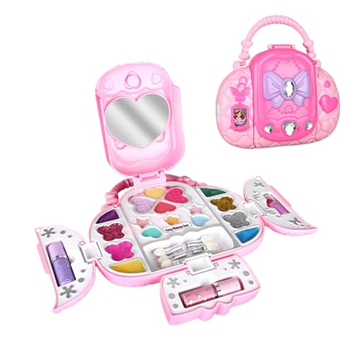 Kinderschminke Set Schminkkoffer Mädchen,Waschbar Schminke Kinder Make Up Set,Kinder Schminkset Mädchen Spielzeug,Geburtstags Geschenke Für Mädchen 3 4 5 6 7 8 9 10 Jahre von Buerfu