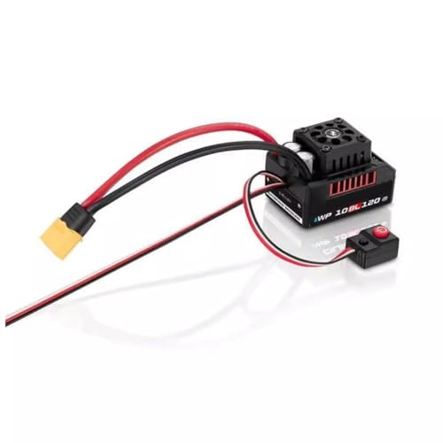 Bueyrfrq 120A Brushless ESC 3652 2-3S Wasserdichter Brushless-Regler für 1/10 RC-Auto 120A Brushless ESC von Bueyrfrq