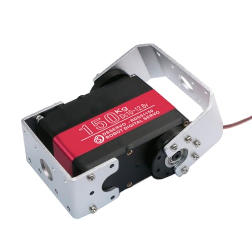 Bueyrfrq 150 Kg 12 V RDS51150 Doppelwellen-Digital-Roboterservo Aus Metall mit U-Montagehalterung, Wasserdicht, 180 Grad von Bueyrfrq