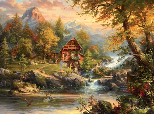 Buffalo Games - Blend COTA - Summer Cabin - 1000 Teile Puzzle für Erwachsene - Herausforderndes Puzzle perfekt für Spieleabende - Fertige Größe ist 26,75 x 19,75 cm von Buffalo Games