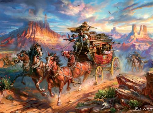 Buffalo Games - Blend COTA - Wild Wild West - 1000 Teile Puzzle für Erwachsene - Herausforderndes Puzzle perfekt für Spieleabende - Fertige Größe ist von Buffalo Games