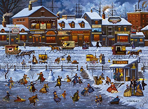 Buffalo Games - Charles Wysocki - Bostoner und Bohnen - 1000 Teile Puzzle für Erwachsene, herausforderndes Puzzle, perfekt für Spieleabende von Buffalo Games