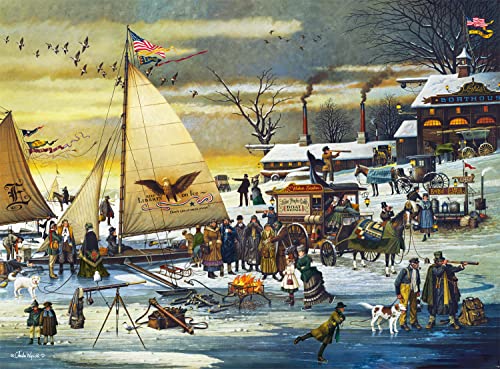 Buffalo Games - Charles Wysocki – Eisreiter auf der Chesapeake Bay – 1000-teiliges Puzzle für Erwachsene, herausforderndes Puzzle, perfekt für Spieleabende – fertige Größe ist 67 x 50 cm von Buffalo Games