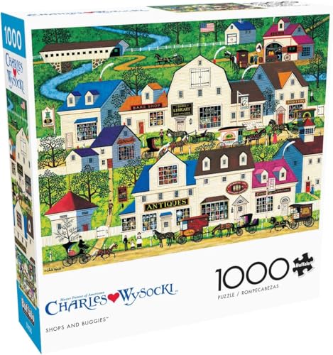 Buffalo Games Charles Wysocki – Geschäfte und Buggys – 1000-teiliges Puzzle für Erwachsene – herausforderndes Puzzle perfekt für Spieleabende – Fertige Größe ist 26,75 x 19,75 cm Buffalo Games Charles Wysocki – Geschäfte und Buggys – 1000-teiliges Puzzle für Erwachsene – herausforderndes Puzzle perfekt für Spieleabende – Fertige Größe ist 26,75 x 19,75 cm von Buffalo Games