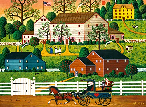 Buffalo Games Charles Wysocki – Hi, Nachbar! – 1000-teiliges Puzzle für Erwachsene, herausforderndes Puzzle, perfekt für Spieleabende, 1000 Teile, fertige Größe ist 26,75 x 19,75 cm, mehrfarbig von Buffalo Games