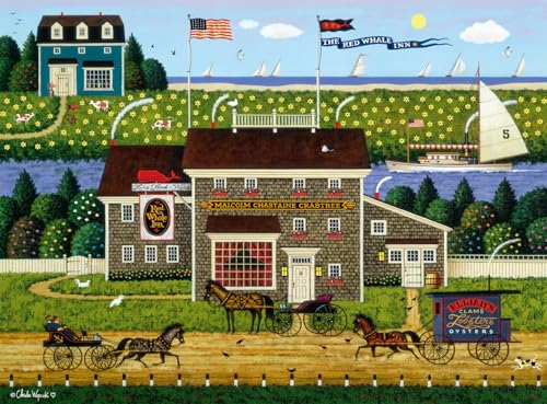 Buffalo Games Charles Wysocki – Red Whale Inn – 1000-teiliges Puzzle für Erwachsene, herausforderndes Puzzle, perfekt für Spieleabende, fertige Puzzle-Größe ist 26,75 x 19,75 cm von Buffalo Games