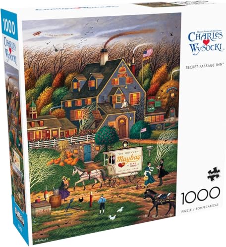 Buffalo Games Charles Wysocki Secret Passage Inn, 1000-teiliges Puzzle für Erwachsene, herausforderndes Puzzle, perfekt für Spieleabende, fertige Größe ist 26,75 x 19,75 cm Buffalo Games Charles Wysocki Secret Passage Inn, 1000-teiliges Puzzle für Erwachsene, herausforderndes Puzzle, perfekt für Spieleabende, fertige Größe ist 26,75 x 19,75 cm von Buffalo Games