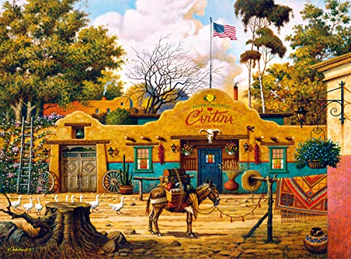 Buffalo Games - Charles Wysocki - Sonntagmorgenspaziergang - 1000-teiliges Puzzle für Erwachsene - Herausforderndes Puzzle perfekt für Spieleabende - Fertige Größe ist 26,75 x 19,75 cm von Buffalo Games