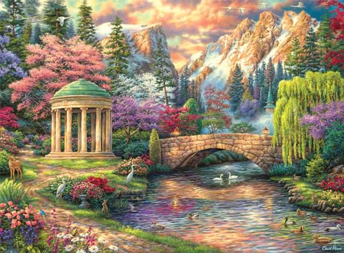 Buffalo Games Chuck Pinson – Peace of The Garden – 1000 Teile Puzzle für Erwachsene, herausforderndes Puzzle, perfekt für Spieleabende von Buffalo Games