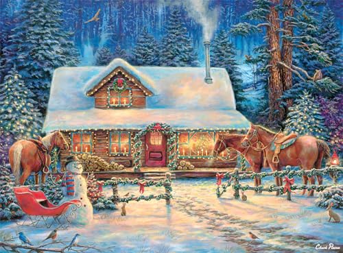 Buffalo Games Chuck Pinson – Winter's Oasis – 1000-teiliges Puzzle für Erwachsene, herausforderndes Puzzle, perfekt für Spieleabende, fertige Puzzle-Größe ist 26,75 x 19,75 cm von Buffalo Games