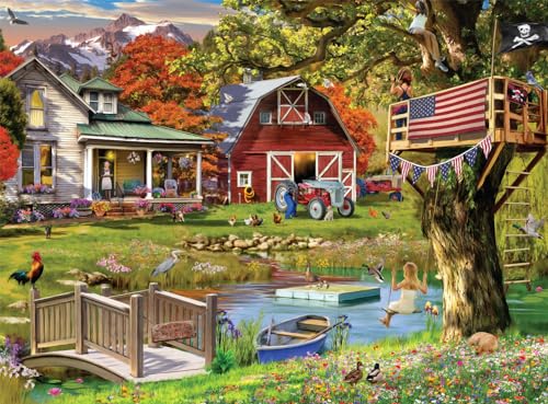 Buffalo Games - Country Life - Country Clubhouse - 1000-teiliges Puzzle für Erwachsene, herausforderndes Puzzle, perfekt für Spieleabende - Fertige Größe 26,75 x 19,75 cm von Buffalo Games