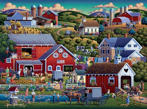 Buffalo Games - Dowdle - Amish Country - 1000-teiliges Puzzle für Erwachsene, herausforderndes Puzzle, perfekt für Spieleabende - Fertige Größe 26,75 x 19,75 von Buffalo Games