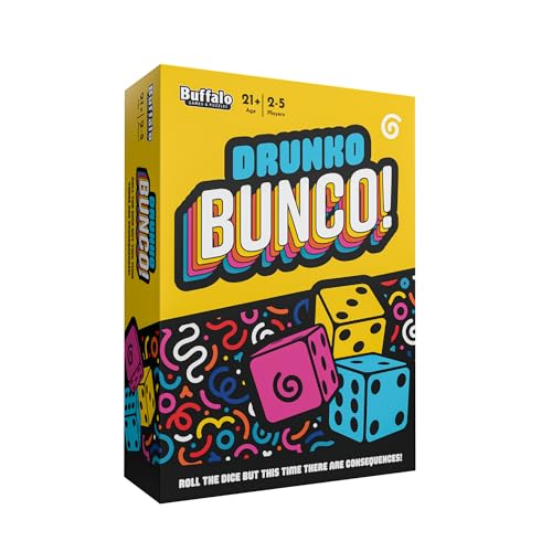 Buffalo Games - Drunko Bunco - Partyspiel für Erwachsene - Würfelrollspaß mit Folgen - ab 21 Jahren von Buffalo Games