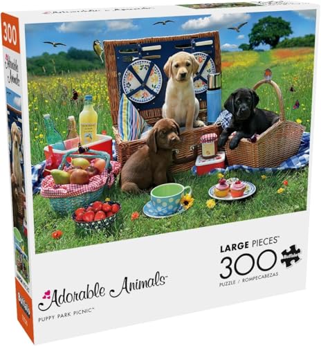 Buffalo Games - Entzückende Tiere – Welpenpark-Picknick – 300 große Teile Puzzle für Erwachsene, herausforderndes Puzzle, perfekt für Spieleabende Buffalo Games - Entzückende Tiere – Welpenpark-Picknick – 300 große Teile Puzzle für Erwachsene, herausforderndes Puzzle, perfekt für Spieleabende von Buffalo Games