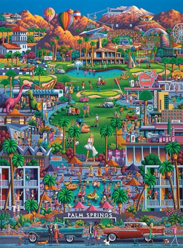 Buffalo Games - Eric Dowdle - Palm Springs - 1000-teiliges Puzzle für Erwachsene, herausforderndes Puzzle, perfekt für Spieleabende, fertige Puzzle-Größe ist 26,75 x 19,75 cm von Buffalo Games