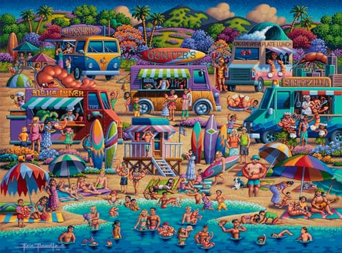 Buffalo Games - Eric Dowdle - Shrimp Trucks - 1000-teiliges Puzzle für Erwachsene herausforderndes Puzzle perfekt für Spieleabende - Fertige Puzzle-Größe ist 26,75 x 19,75 cm von Buffalo Games