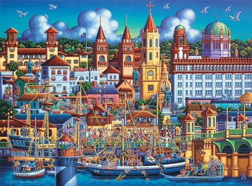 Buffalo Games - Eric Dowdle - St. Augustine - 1000-teiliges Puzzle für Erwachsene, herausforderndes Puzzle, perfekt für Spieleabende - Fertige Größe ist 26,75 x 19,75 cm von Buffalo Games