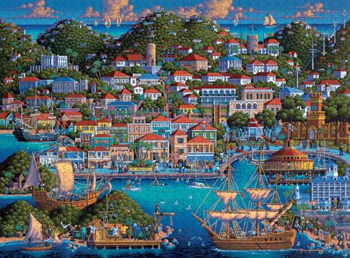 Buffalo Games - Eric Dowdle - St. Thomas - 1000-teiliges Puzzle für Erwachsene, herausforderndes Puzzle, perfekt für Spieleabende, fertige Puzzle-Größe ist 26,75 x 19,75 cm von Buffalo Games