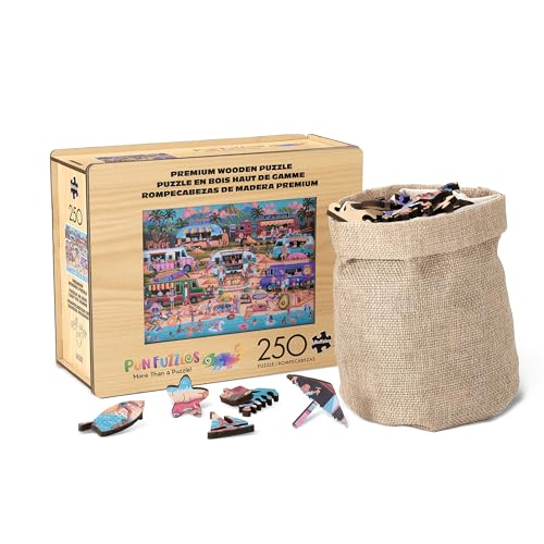 Buffalo Games - Hawaiian Food Truck Festival Holzpuzzle - Whimsy Cut Jigsaw Pieces - 250 Teile Puzzle von Buffalo Games