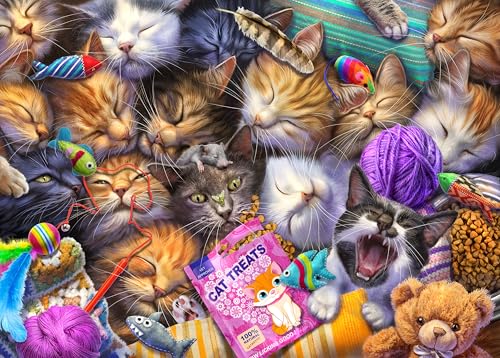 Buffalo Games - Jeff Haynie - Cat Nap - 750 Teile Puzzle für Erwachsene - Herausforderndes Puzzle perfekt für Spieleabende - Fertige Größe ist 24,00 x 18,00 von Buffalo Games