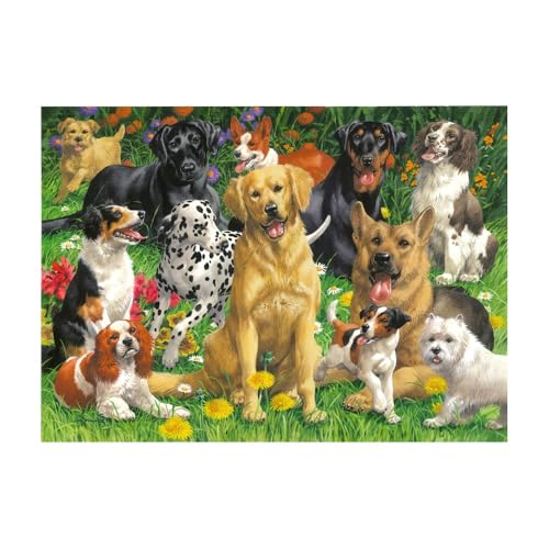 Buffalo Games John Francis – Hundetage – Gartenhunde – 750-teiliges Puzzle für Erwachsene – herausforderndes Puzzle perfekt für Spieleabende – Fertige Größe ist 24,00 x 18,00 cm von Buffalo Games