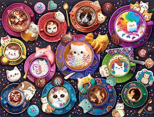 Buffalo Games - Latte Cats – 750-teiliges Puzzle von Buffalo Games