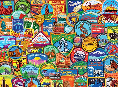 Buffalo Games - Lewis T. Johnson - National Park Patches - 1000-teiliges Puzzle für Erwachsene herausforderndes Puzzle perfekt für Spieleabende - Fertige Puzzle-Größe ist 26,75 x 19,75 cm von Buffalo Games