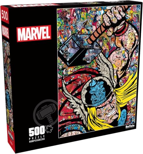 Buffalo Games - Marvel - Thor Collage - 500 Teile Puzzle für Erwachsene - Herausforderndes Puzzle perfekt für Spieleabende - Fertige Größe ist 21,25 x 15,00 Buffalo Games - Marvel - Thor Collage - 500 Teile Puzzle für Erwachsene - Herausforderndes Puzzle perfekt für Spieleabende - Fertige Größe ist 21,25 x 15,00 von Buffalo Games