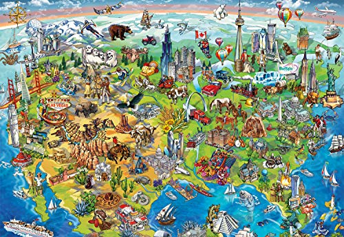 Buffalo Games - North America Wonders - 2000 Teile Puzzle blau von Buffalo Games