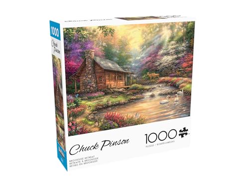 Buffalo Games 1000 teiliges Puzzle für Erwachsene Chuck Pinson - Brookside Retreat - Hartes Puzzle mit Referenzposter, Spaß, einzigartig & herausfordernd für alle Fähigkeiten, Groß 68 x 50 cm Buffalo Games 1000 teiliges Puzzle für Erwachsene Chuck Pinson - Brookside Retreat - Hartes Puzzle mit Referenzposter, Spaß, einzigartig & herausfordernd für alle Fähigkeiten, Groß 68 x 50 cm von Buffalo Games
