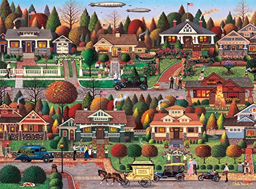 Buffalo Games - Silver Select – Charles Wysocki – Tag der Arbeit in Bungalowville – 1000 Teile Puzzle von Buffalo Games