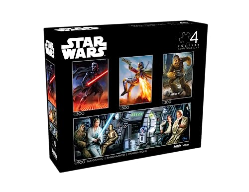 Buffalo Games - Star Wars – klassisches Multipack für Erwachsene, herausforderndes Puzzle, perfekt für Spieleabende – Multipack-Teil, fertige Größe ist vielfältig von Buffalo Games