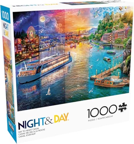 Buffalo Games - Tag zu Nacht Kanal - 1000 Teile Puzzle für Erwachsene herausforderndes Puzzle perfekt für Spielabende - Fertige Größe 26,75 x 19,75 Buffalo Games - Tag zu Nacht Kanal - 1000 Teile Puzzle für Erwachsene herausforderndes Puzzle perfekt für Spielabende - Fertige Größe 26,75 x 19,75 von Buffalo Games