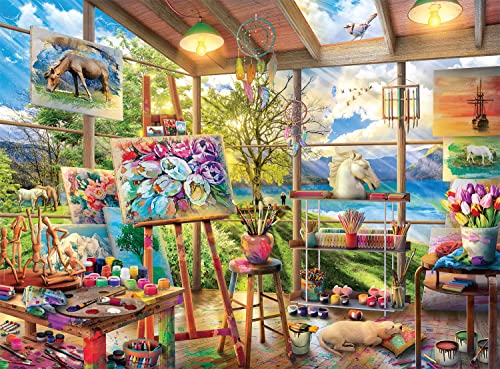 Buffalo Games - The Artist's Room – 1000-teiliges Puzzle für Erwachsene, herausforderndes Puzzle, perfekt für Spieleabende – 1000 Teile fertige Größe ist 67 x 50 cm von Buffalo Games