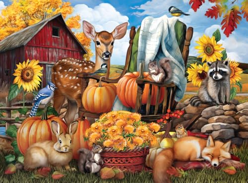 Buffalo Games Tom Wood – Herbsttiere – 1000-teiliges Puzzle für Erwachsene, herausforderndes Puzzle, perfekt für Spieleabende, fertige Puzzle-Größe ist 26,75 x 19,75 cm von Buffalo Games