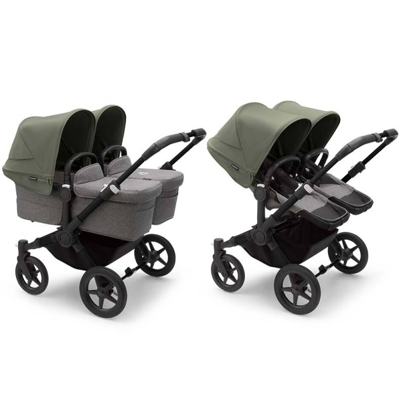 Bugaboo Donkey5 Twin Stroller - Black/Grey Melange von Bugaboo