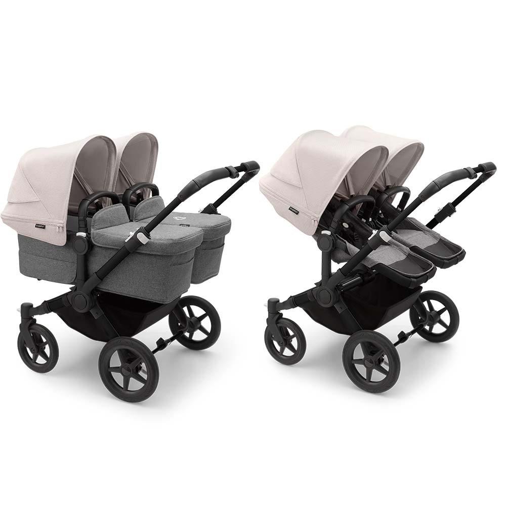 Bugaboo Donkey5 Twin Stroller - Black/Grey Melange von Bugaboo