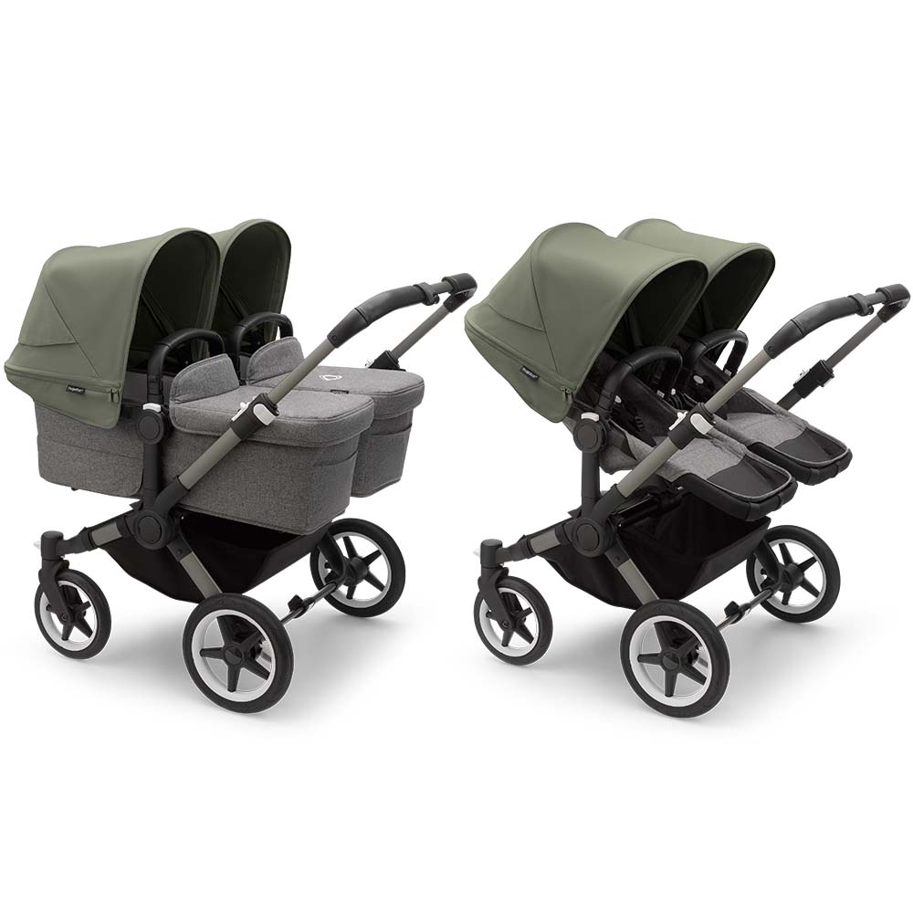 Bugaboo Donkey5 Twin Stroller - Graphite/Grey Melange von Bugaboo