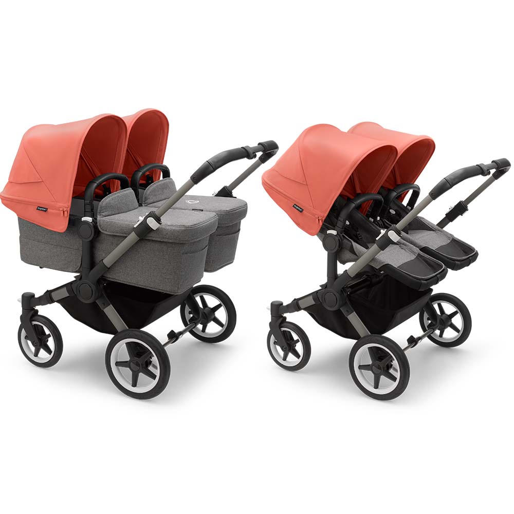 Bugaboo Donkey5 Twin Stroller - Graphite/Grey Melange von Bugaboo